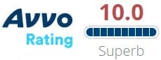 Rated 10.0 Superb by Avvo