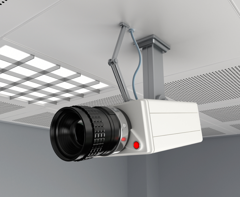 cctv security camera mounted on the ceiling