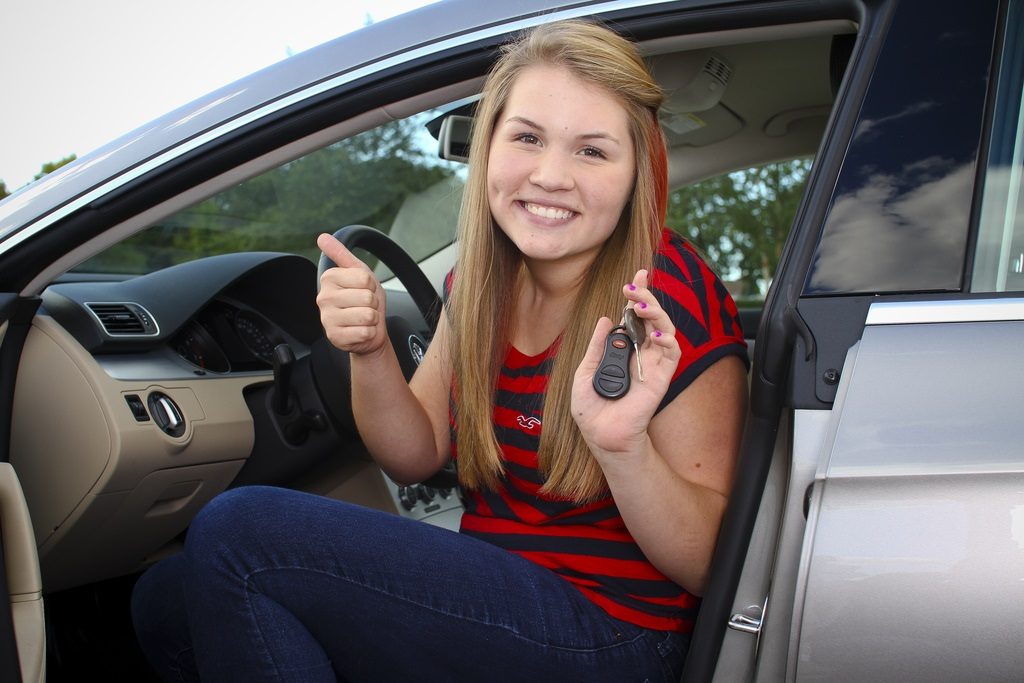 new teen driver behind the wheel